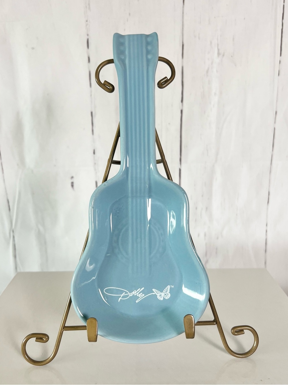 Dolly Parton Guitar Shaped Spoon Rest- Blue